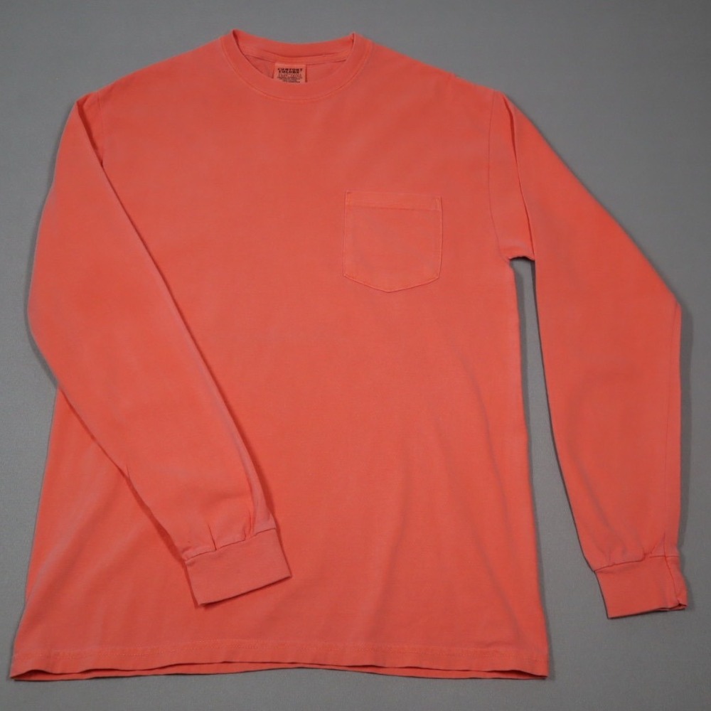 Comfort Colors Orange‎ Long Sleeved Pocket Tee - Size M